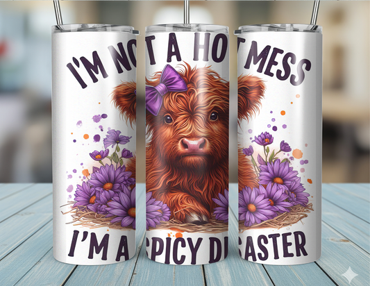 20oz Skinny Tumbler Hot Mess