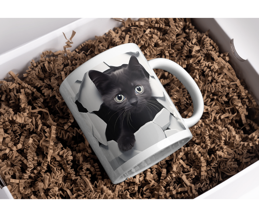 15oz Black Cat Mug